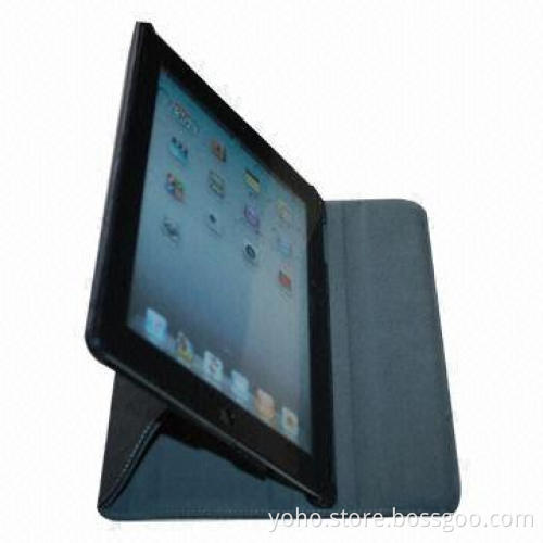 360-degree Rotating Leather Cases for New iPad and Magnetic Inside with PU Leather and Genuine